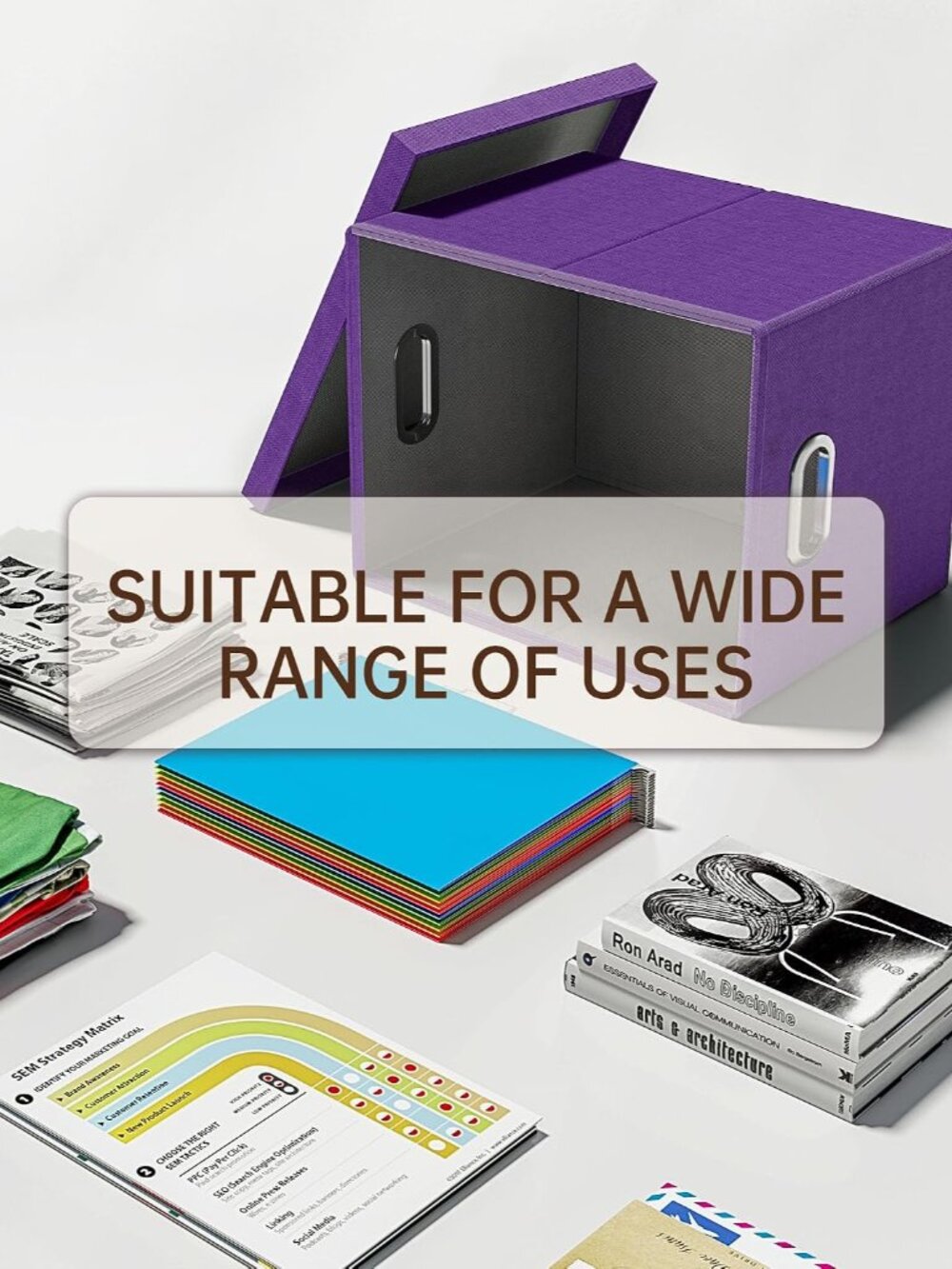 File Organizer, File Box, File Cabinet for Letter File Folder Storage, Hanging F - Picture 6 of 7